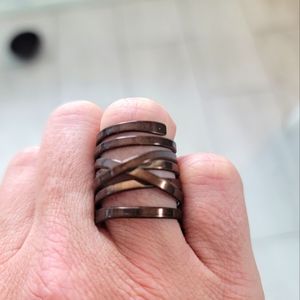 Copper look wrapped ring